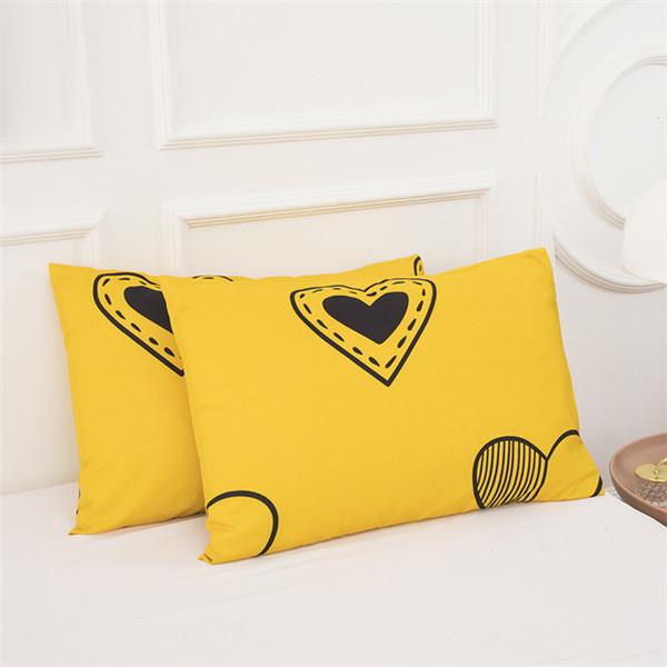 Vodotěsné povlaky na polštáře 2PCS měkké polyesterové povlaky na polštáře s potiskem Polštář na spaní Bytový textil (bez vnitřního/bez polštáře)