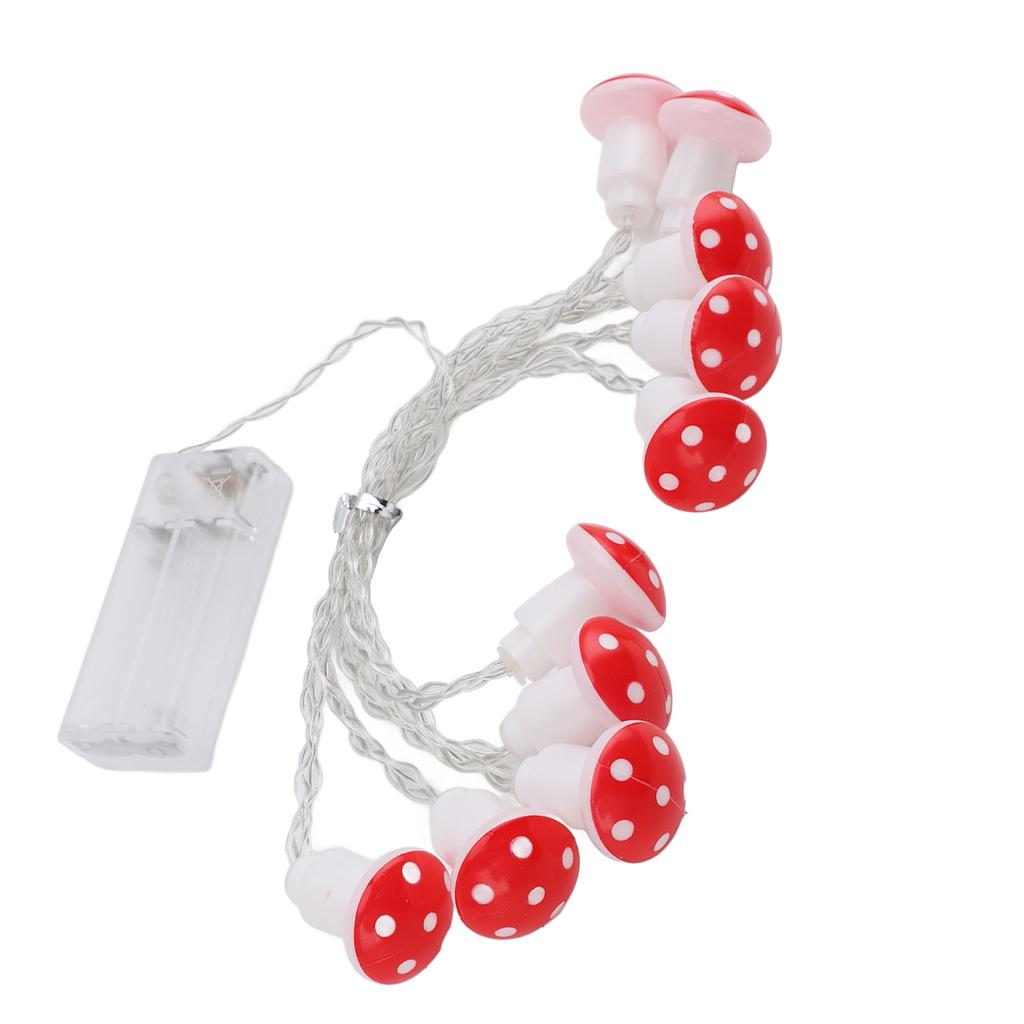 String Light 10LED 6.6ft Battery Operated Mushroom String Light for Lawn Tent Living Room Bedroom Pa