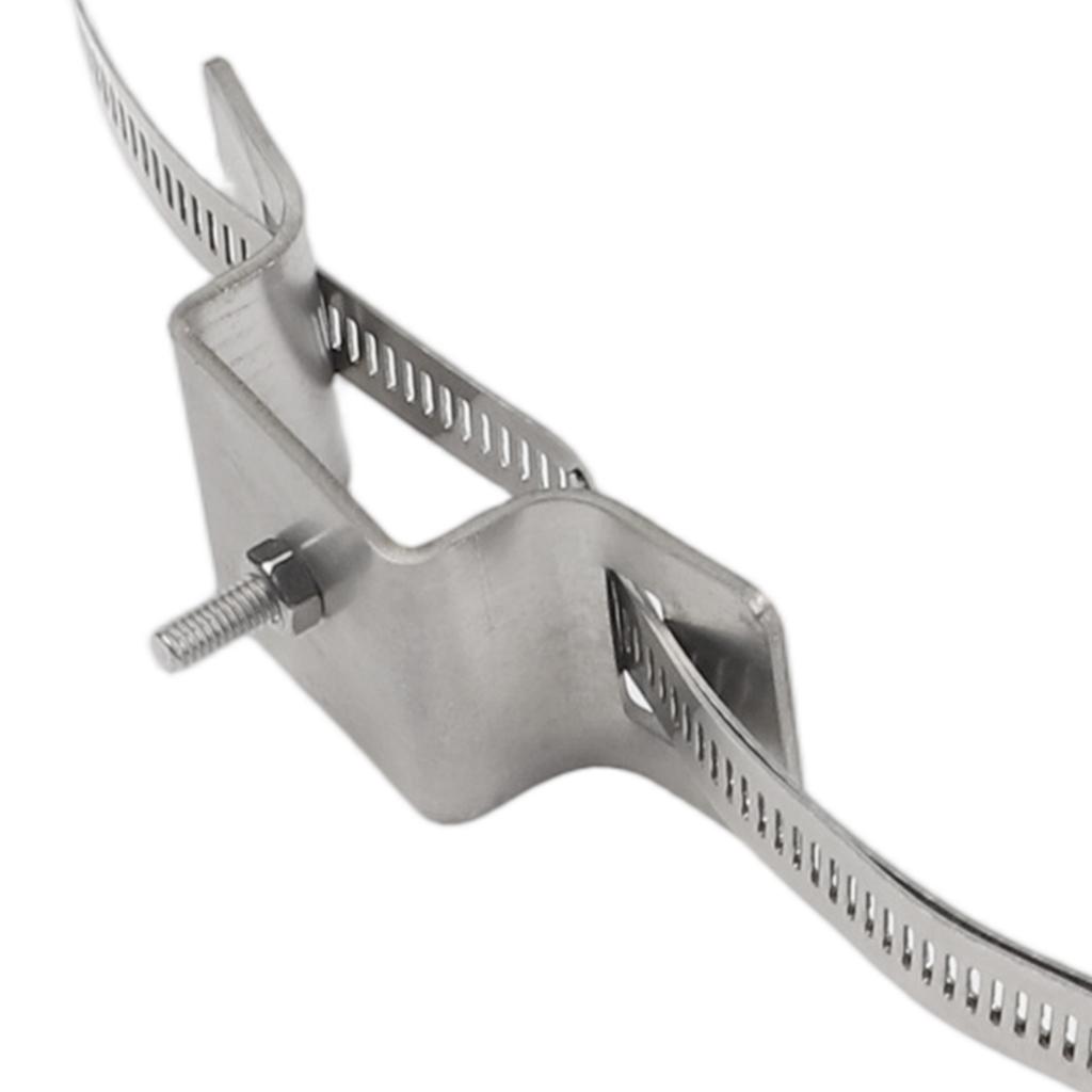 Cylindrical Compatibility Adjustable Sign Holder Adjustable Size For Posts Installation Of Road Signs For Utility Poles