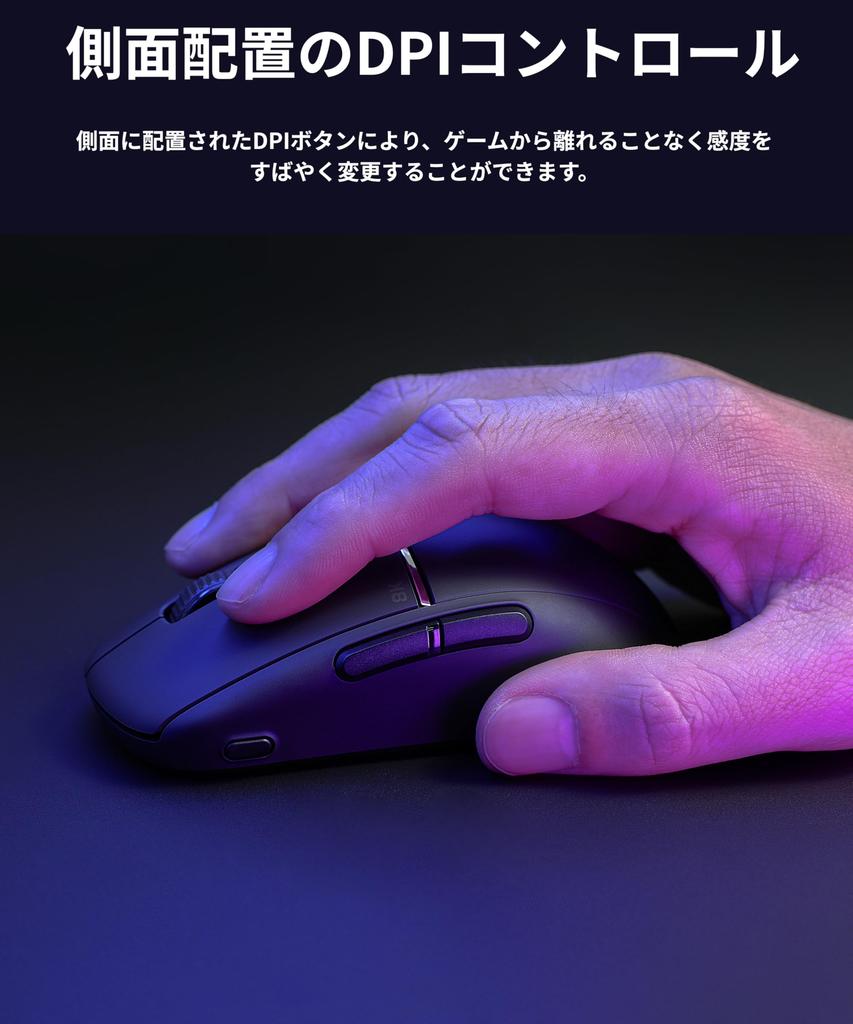 TURTLE BEACH 8K Wireless Gaming Mouse Burst II Pro Black 8000Hz Polling Rate 30K DPI Sensor 57g Design Titan Optical Switches Up to 150 Hours of