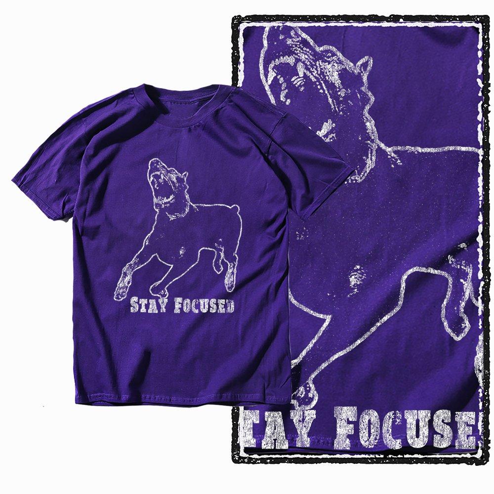 G59 Purple Cotton Men's Streetwear Dog GraphicT-shirt |  Big Size Cool Vintage O-neck Men's Tee Tshirt