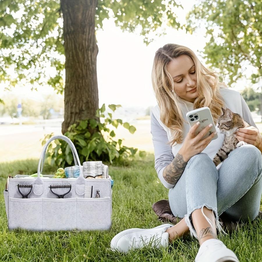 Tragbare Organizer-Tasche für Hundepflegezubehör mit mehreren Taschen