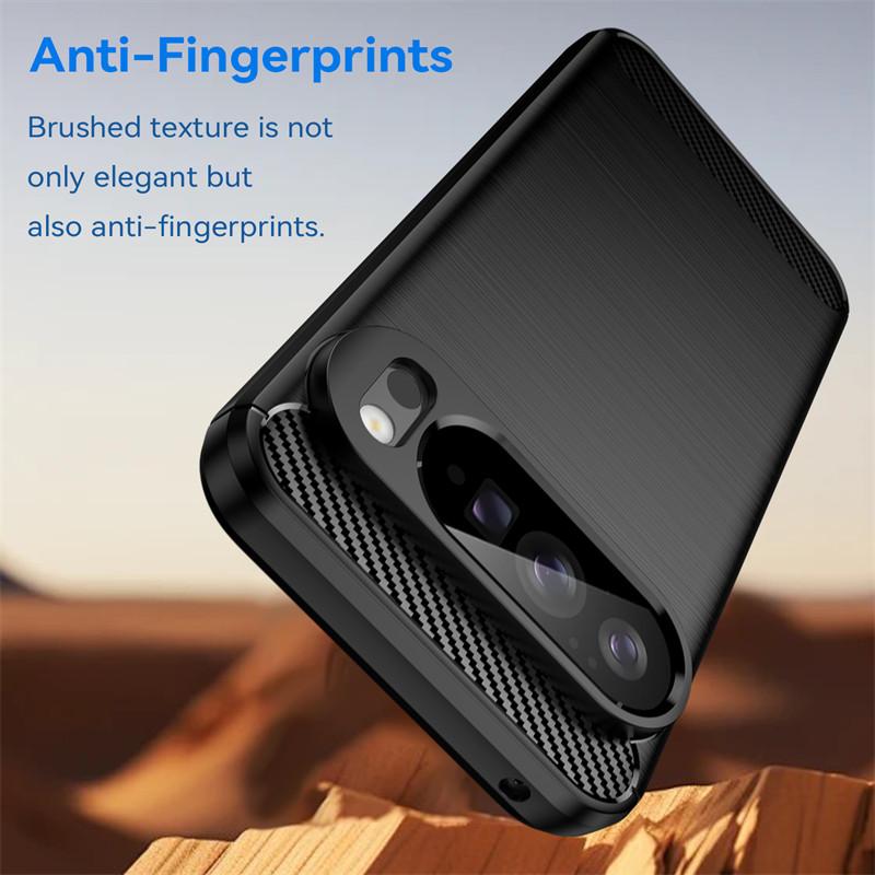 Custodia SBOX In Gel/Fibra Di Carbonio Per Google Pixel 3 XL - Antiurto Nera