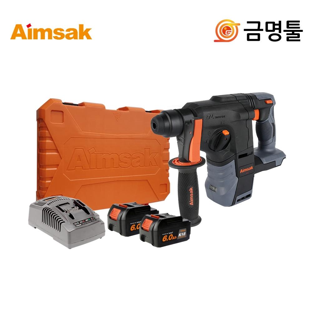 

Imsac BL18RH706 Аккумуляторная ударная дрель 18 В 6,0 Ач, 2 упаковки BL Моторная дрель с функцией ударного долота