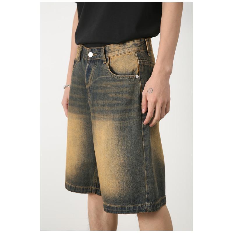 Trousers Denim Shorts Men's Summer Five-minute Pants Loose Versatile Casual Pants Straight Loose Jeans for Men Fashionable and Comfortable Pants