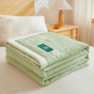 7A Antibacterial Raw Cotton Cooling Quilt, Washable Summer Quilt for Dorms & Students, Soybean Infused, Ins Style