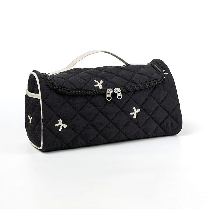 Hair Dryer Storage Bag, Large Capacity Portable Travel Storage Bag With Hooks, Quilted Design, For Hair Styling Tools