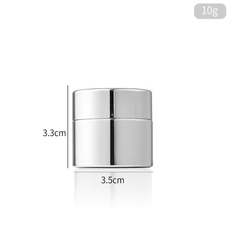 5-50g Glass Cream Jar Silver, Refillable Portable Cosmetic Container for Face Eye Cream Sample