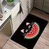 Cat and Watermelon Pattern Flannel-printed Floor Mats Has a Non-slip Function Is Suitable for Entrances Bathroom Welcome Carpets