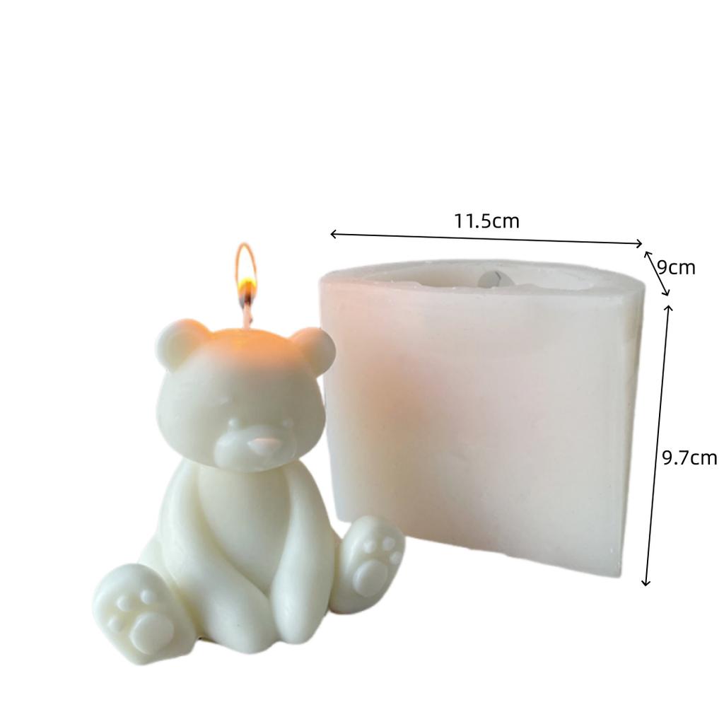 3D Bear Silicone Mold For Scented Candle Making Cute Bear Shape DIY Craft Mold Resin Mold Home Decor