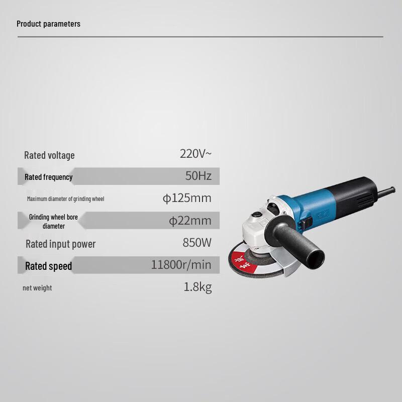Dongcheng 125mm Angle Grinder CN plug (adapter included)