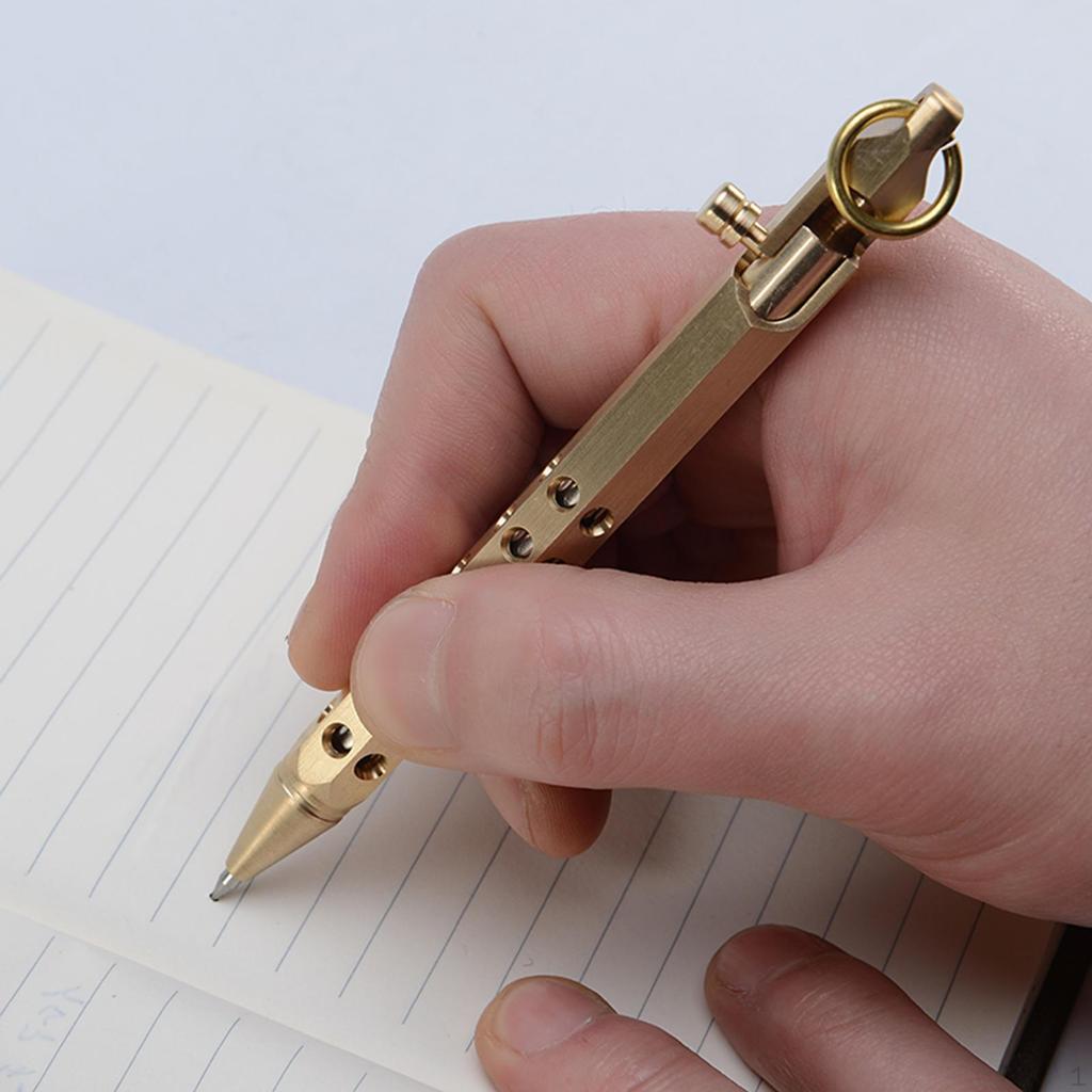 Brass Ball Size Rollerball Writing EDC Sign Business Daily Use for School