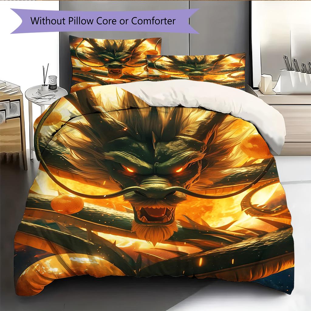 Cartoon Pattern Bedding Quilt Set Quilt Cover Pillowcase Home Decoration Birthday Gift (1 * Duvet Cover + 2 * Pillowcase, Without Core)