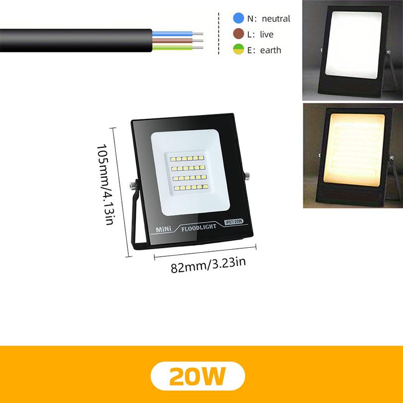 LED Floodlight AC220V 50W IP66 Waterproof For Outdoor Wall Garden 100W LED Reflector Street Lamp 30W Wall Flood Lights