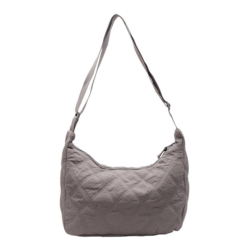 Bag women's large-capacity new casual messenger cloth bag diamond commuter dumpling bag