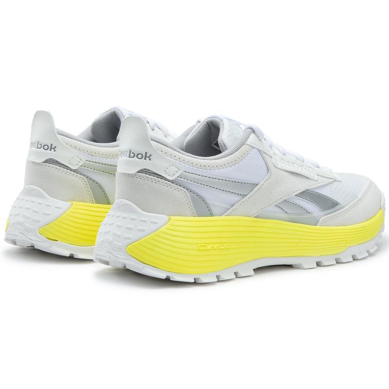 Reebok Low Top Running Shoes Unisex White Yellow Sneakers 100245221