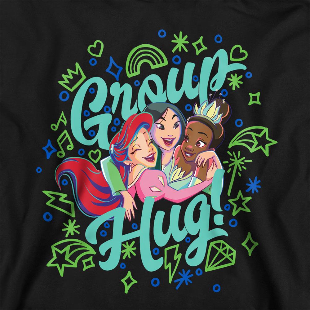 Disney Princess Childrens/Kids Ariel Mulan Tiana Group Hug Hoodie