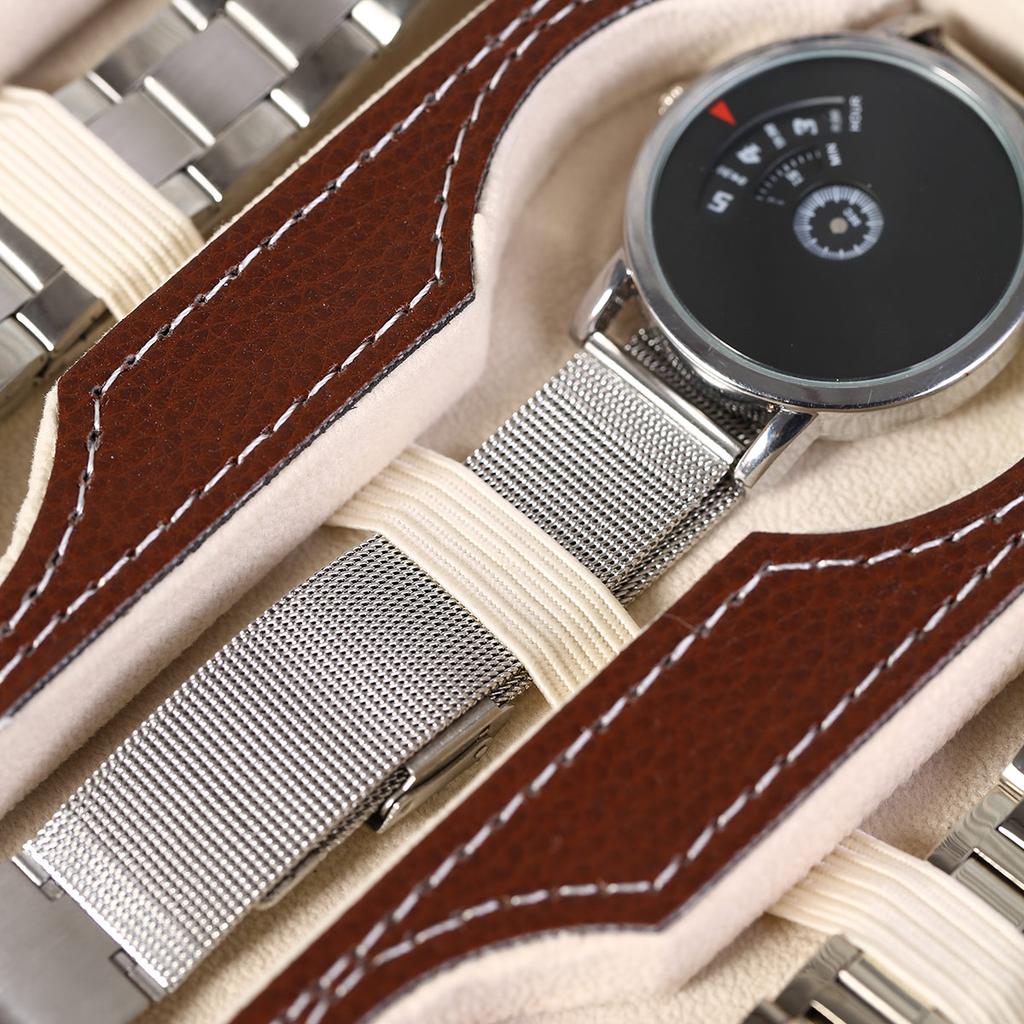 1 ks, Vintage úložný box na hodinky, PU kůže luxusní krabička na hodinky, krabička na zip, přenosná šperkovnice, kompaktní výstavní krabička