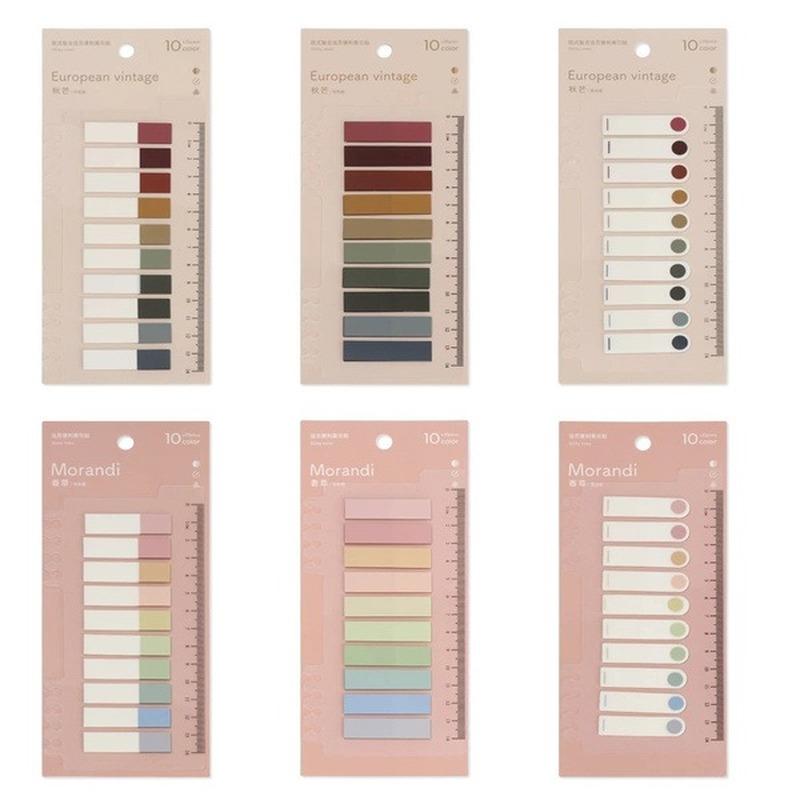 200 Sheets/Pcs PET Flags Tabs Page Markers Paper Index Bookmark Sticky Notes Office Supplies Stationery