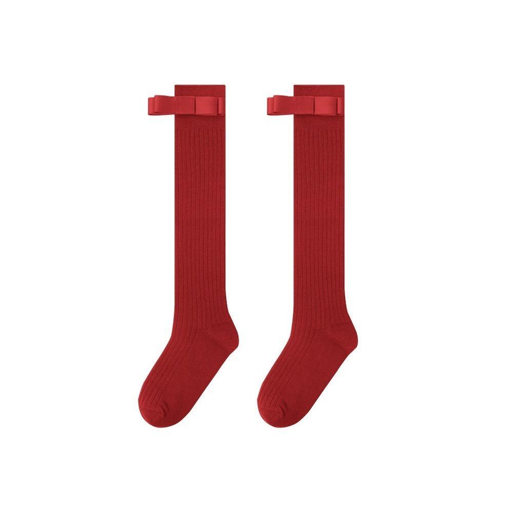 

Bowknot Female Hosiery Casual Bow Middle Tube Socks New Winter Compression Stocking Autumn Winter червоний