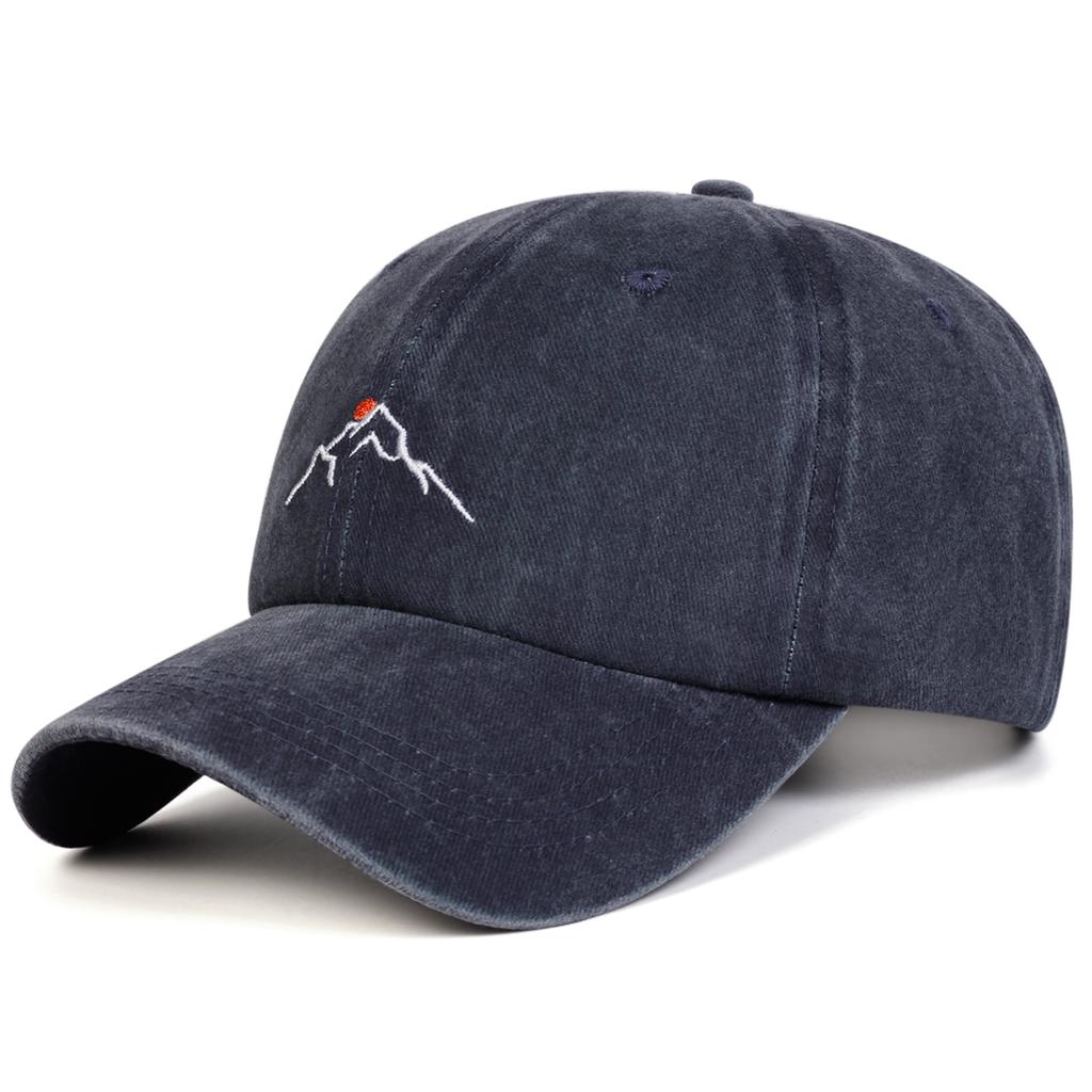 Baseball Stitching Embroidered Denim Washed Mountain Neutral Gender Women Men For Caps Spring Autumn Outdoor Adjustable Casual Hats Sunscreen Hat
