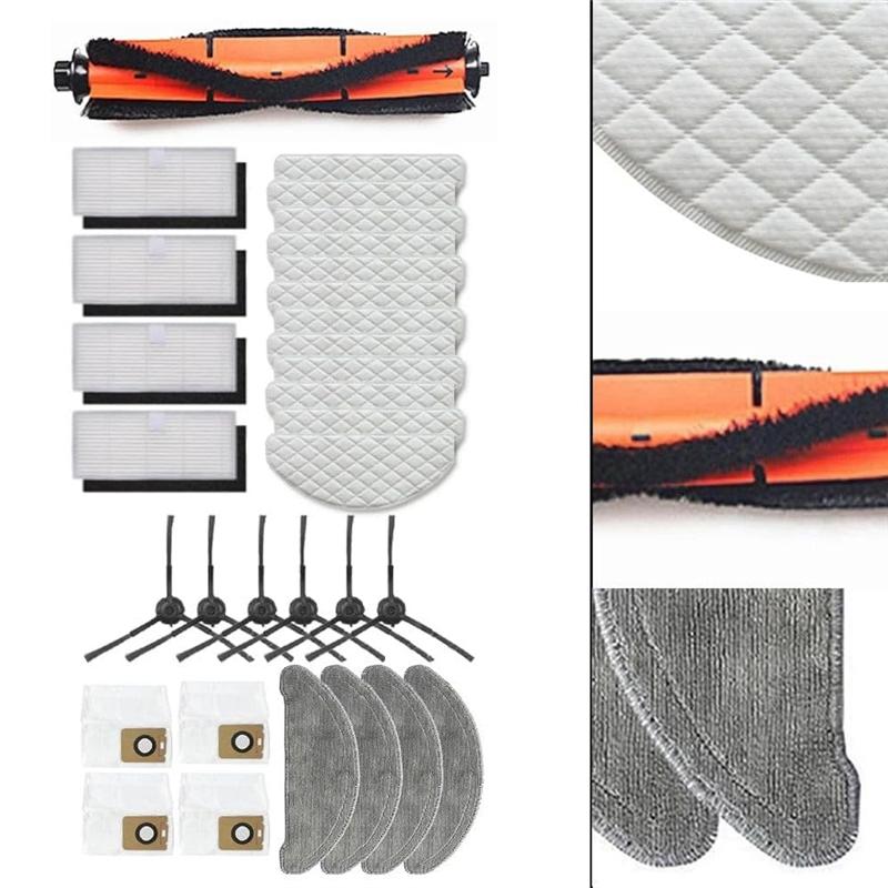 

A65T-Vacuum Cleaner Main Roller Brush Hepa Filter Side Brushes Mop Cloth Dust Bags For Imou L11-A L11 Vacuum Cleaner Replacement