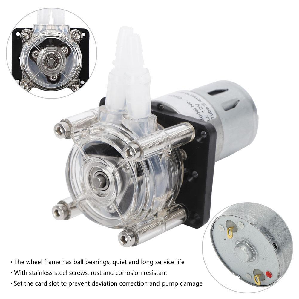 Peristaltické čerpadlo s velkým průtokem Vysoce kvalitní dávkovací čerpadlo pro akvárium, laboratoř 500 ml/min 12V