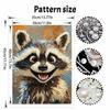 Pearl Painting Diy Sticky Diamond Creative Cute Raccoon Animal Portrait Diamond Painting Kit Living Room Hanging Painting