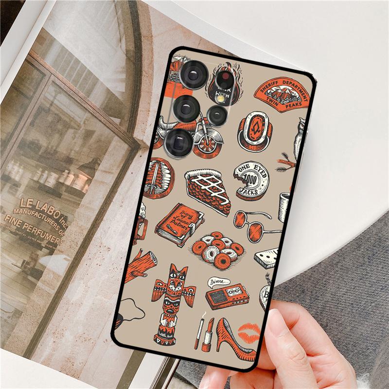 Twin Peaks Meanwhile Phone Case For Samsung Galaxy S24 Ultra S9 S10 S20 S21 S22 S23 Plus S24 FE S25 Ultra Cover