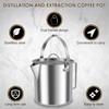 Camping Kessel Edelstahl Kaffeekanne mit Deckel Große Kapazität Tragbarer Herd Teekessel für Camping Picknick Rucksackreisen
