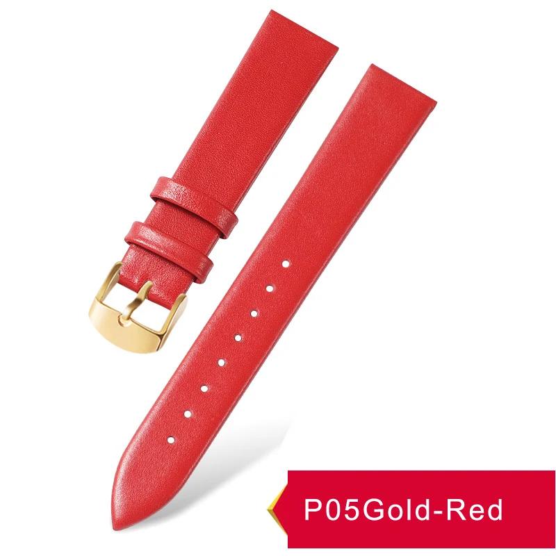 Watch Accessories 12mm-24mm Genuine Leather Watch Band For DW Daniel Wellington Watch Strap Fashion Pink Watchbands