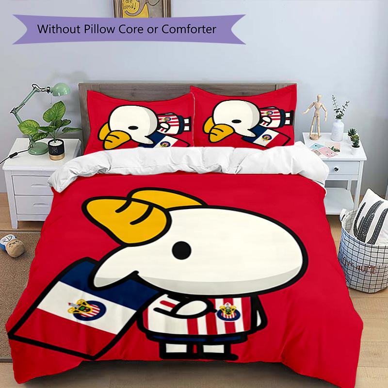USA FC 3pcs Bedding Set Duvet Cover Closure Includes 1 Duvet Cover & 2 Pillowcases for All Seasons Bedroom Home Dorm Decor