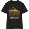 UFO Believer Graphic Tee, Alien Spaceship In LA Griffith Observatory, Funny UFO Lover Shirt