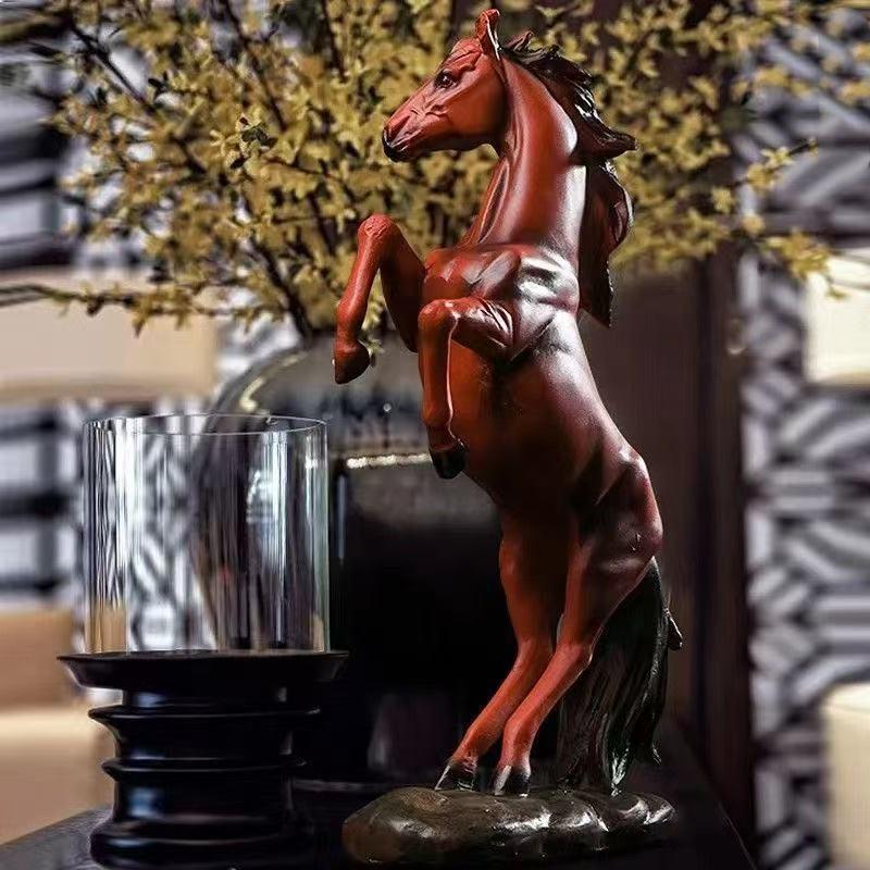 Resin Animal Horse Decoration Sculpture Statue European Style Ornaments Home, Living Room, Office Decoration Accessories