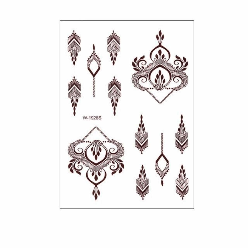 Mehndi Designs Henna Tattoo Stickers Flower Hand Tattoo Body Art Sticker  Music Festival
