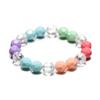 812 Stück/Karton 6/8/10mm Acryl Runde Facettierte Perlen Kits mit 0,8mm Elastischem Band für DIY Armband Halskette Schmuckherstellung Zubehör
