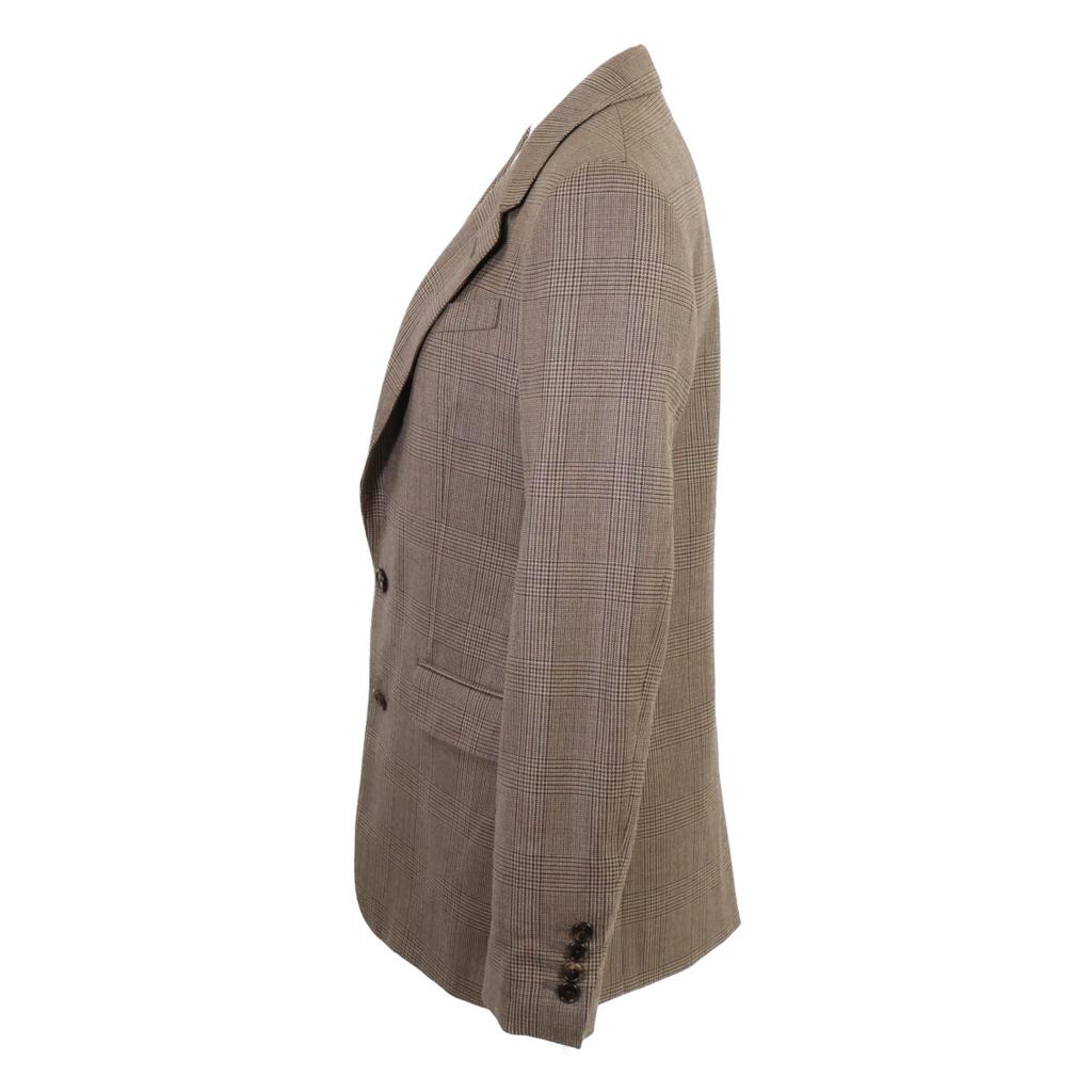 Celine [Excellent Condition/Domestically Authorized] 2V742814K Glen Check Tailored Jacket Jacket 36 BrownUsed