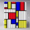 Art P-Piet Cc-Ornelies M-Mondrian Modern Simple Shower Curtain Bathroom Decorative Polyster Shower Curtain With Hook