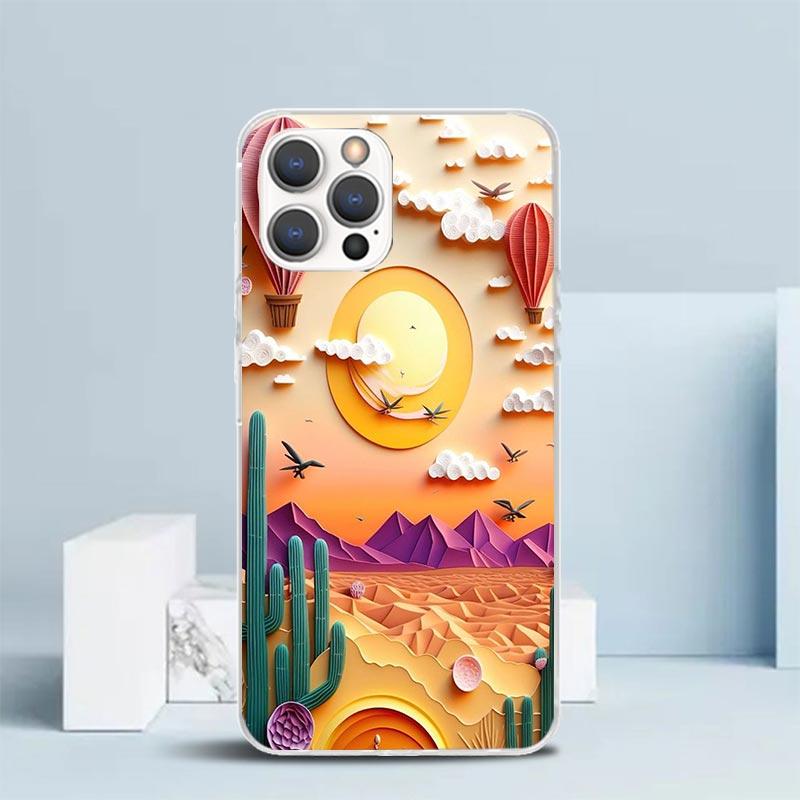 Natural Trees In Mountain Ranges Phone Case For IPhone 16 17 Air 16E 15 14 Plus 13 Mini 12 11 Pro Max 7 8 + SE 2020 Soft TPU Bac