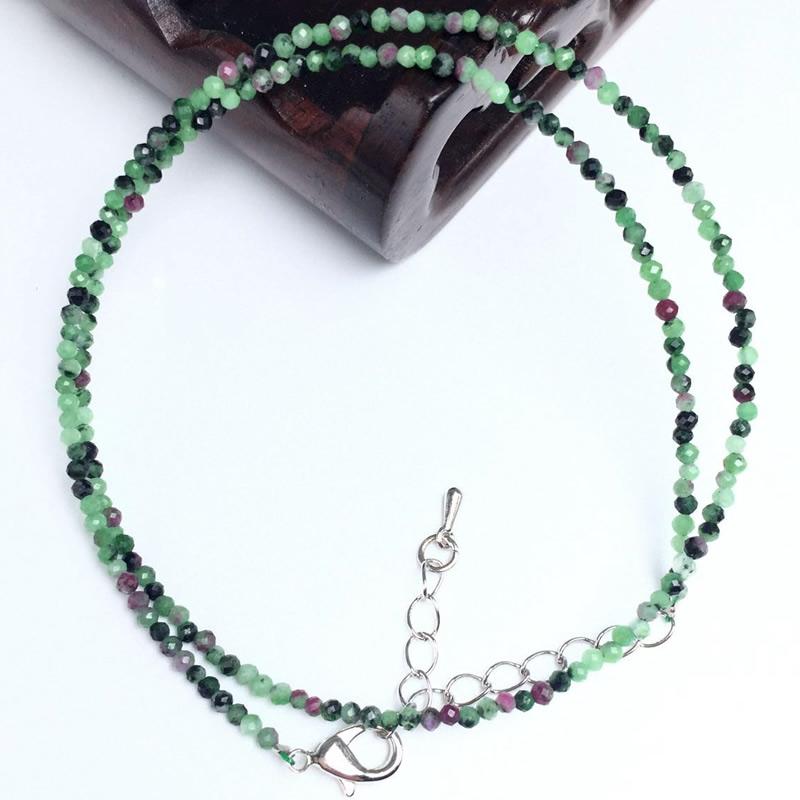 2-3mm Naturstein Perlenkette Handgemacht Mini Turmal Lapislazuli Kristall Energie Heilung Damen Armband für Frauen Schmuck Geschenk