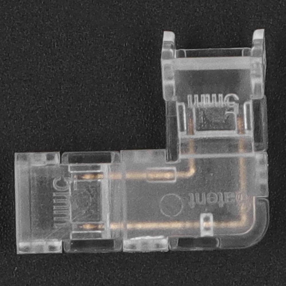 8pcs 5mm LED Strip Light Connectors 2 Pin L Shaped Connectors  Right Angle Connection