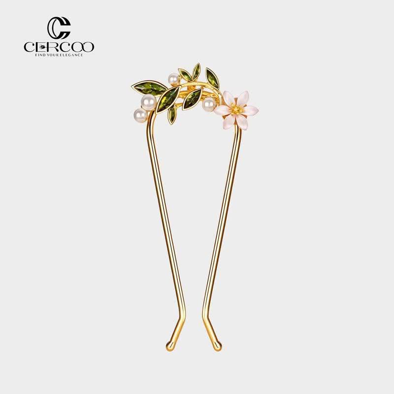 Cercoo Baroque Lilac Pearl Flower Hair Stick