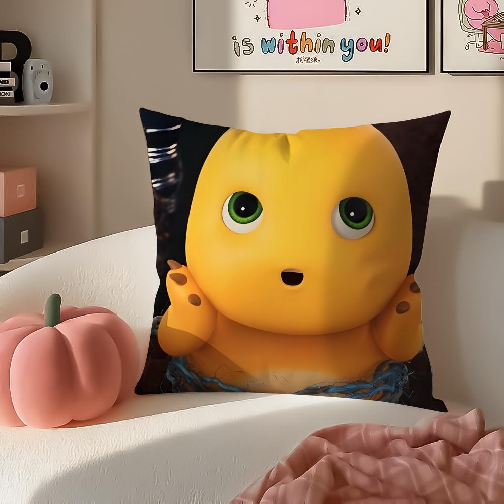 Chubby Cute Chinese Character NNailong Cushion Cover Pillowcase Short Plush Invisible zipper Room Sofa Cushion Cover