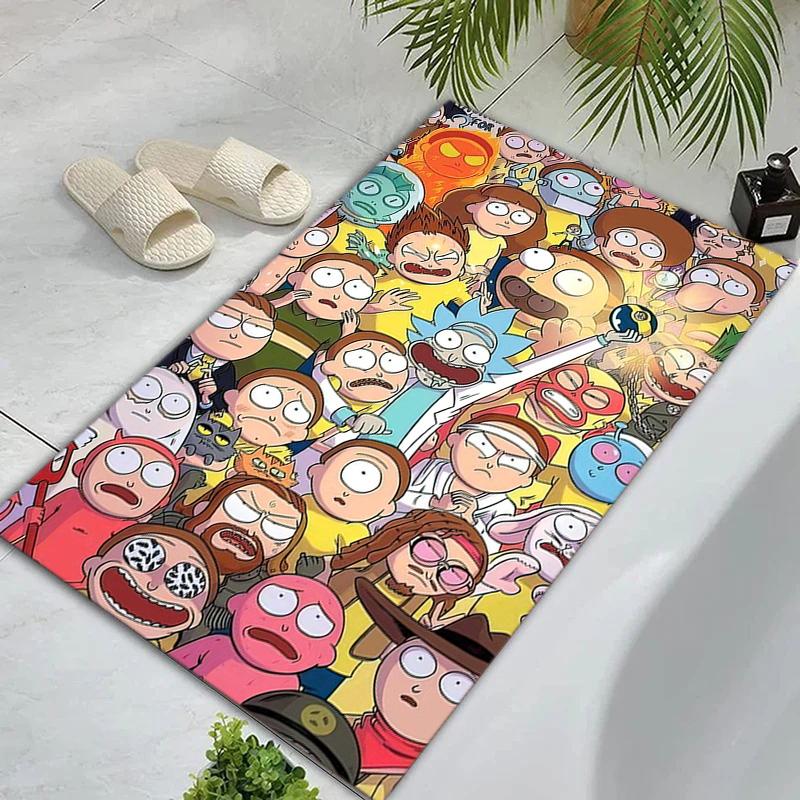 Rick Morty Comics Carpets Suitable Room Office Bedroom Door Mats Birthday Gifts Holiday Gifts Carpet Printing Floor Mats Doormat Bathroom Mat Room