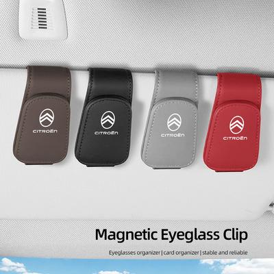 Car Glasses Clip Sun Visor Sunglasses Ticket Card Holder For C5X e-C4 X e-C3 C4 C3 C5 C-Elysee C-Crosser Berlingo C1 C6