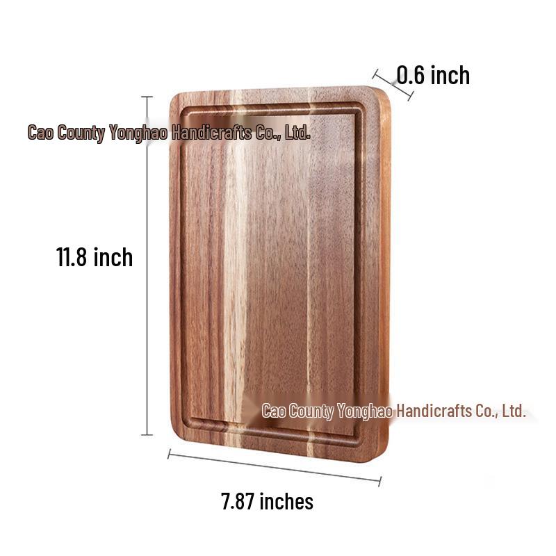 Acacia Wood Cutting Board - Kitchen & Restaurant Wooden Tray for Pizza, Steak, Fruit, and Bread