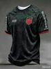 Marokko 2026 Auswärtsfußballtrikot Schwarz Grün Kurzarm Fußballhemd Druck Unisex Fan Unterstützer Sport T-Shirt Oberteil