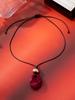 High-End Enamel Bean Pendant Long Necklace for Women – Stylish Cross-Border Design