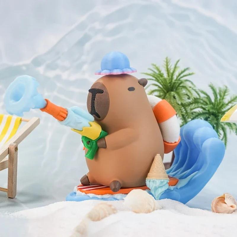 Funny 3D Printed Capybara Magnetic Figures Journey to the West Cartoon Ornament Desk Decor for Home Office Collectible Gifts