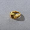 Anello Geometrico Inlaid Quadrato Zircone Stile Moda Tendenza Esagerato Personalità Temperamento Anello Quotidiano